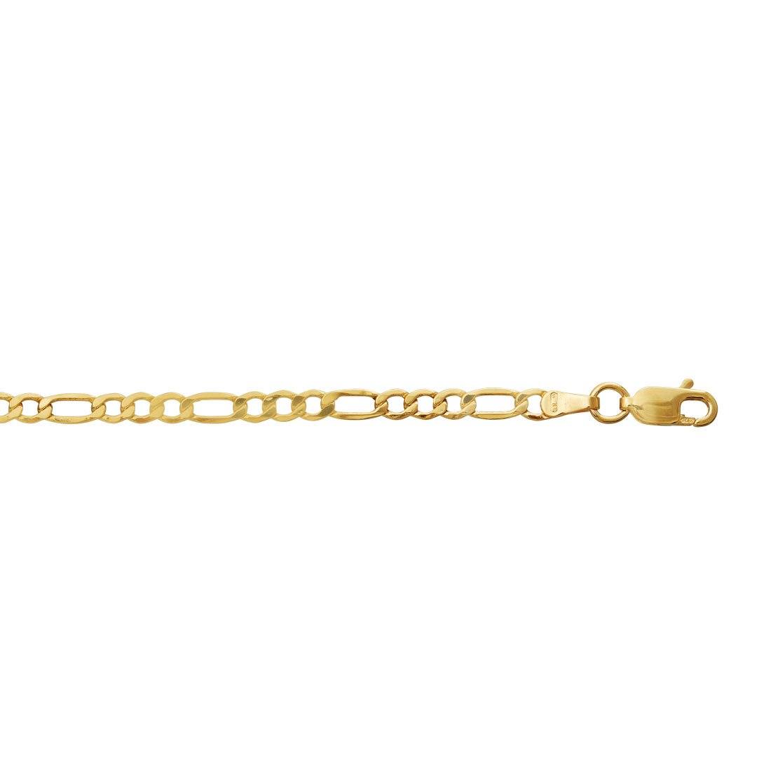 9ct Yellow Gold 1/3 Figaro Chain Necklace 45cm Necklaces Bevilles 