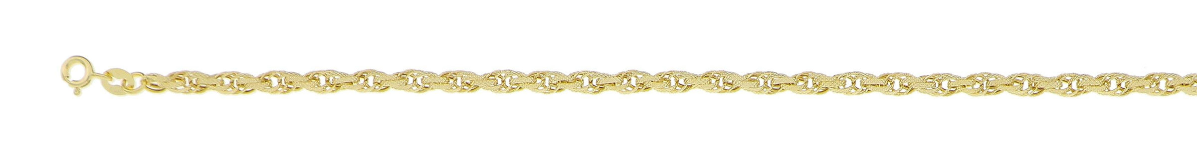 Textured Twist Rope 9ct Yellow Gold Chain Necklace 45cm Necklaces Bevilles 