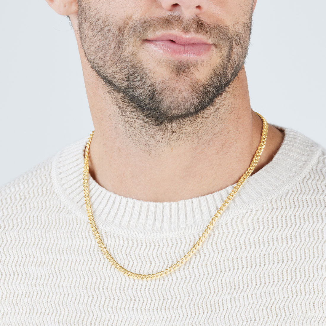 9ct Yellow Gold Hollow Curb Chain Necklace 55cm Necklaces Bevilles 