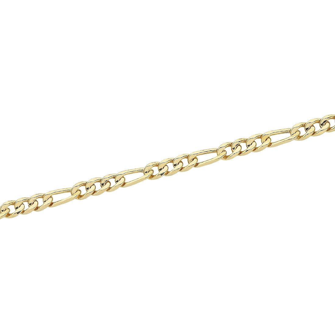 9ct Yellow Gold Figaro 3/1 Chain Necklace 45cm Necklaces Bevilles 
