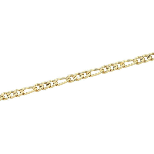 9ct Yellow Gold Figaro 3/1 Chain Necklace 50cm Necklaces Bevilles 