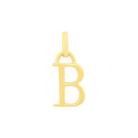 9ct Yellow Gold Block Initial Necklaces Bevilles B 
