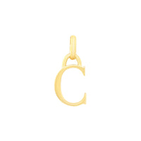 9ct Yellow Gold Block Initial Necklaces Bevilles C 