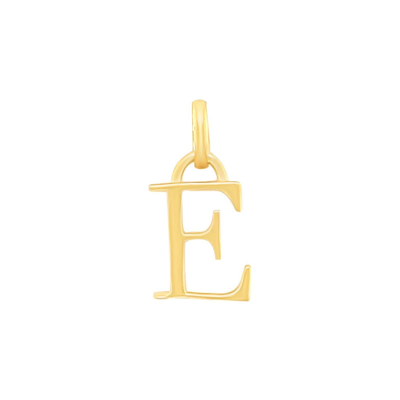 9ct Yellow Gold Block Initial Necklaces Bevilles E 