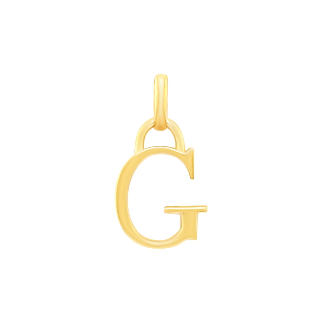 9ct Yellow Gold Block Initial Necklaces Bevilles G 
