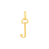 9ct Yellow Gold Block Initial Necklaces Bevilles J 