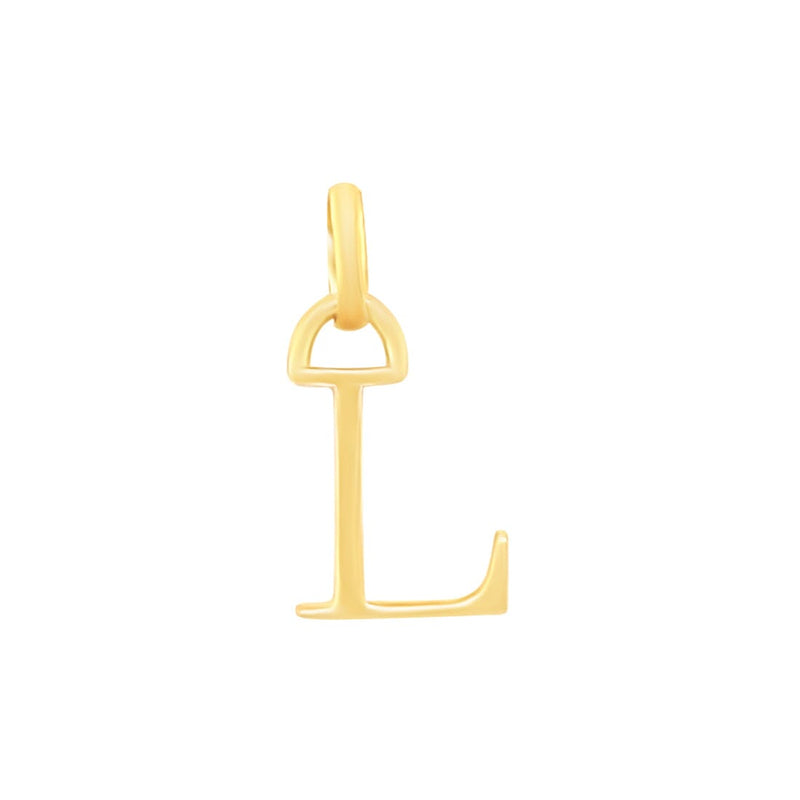 9ct Yellow Gold Block Initial Necklaces Bevilles L 