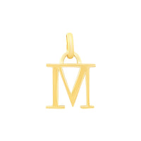 9ct Yellow Gold Block Initial Necklaces Bevilles M 