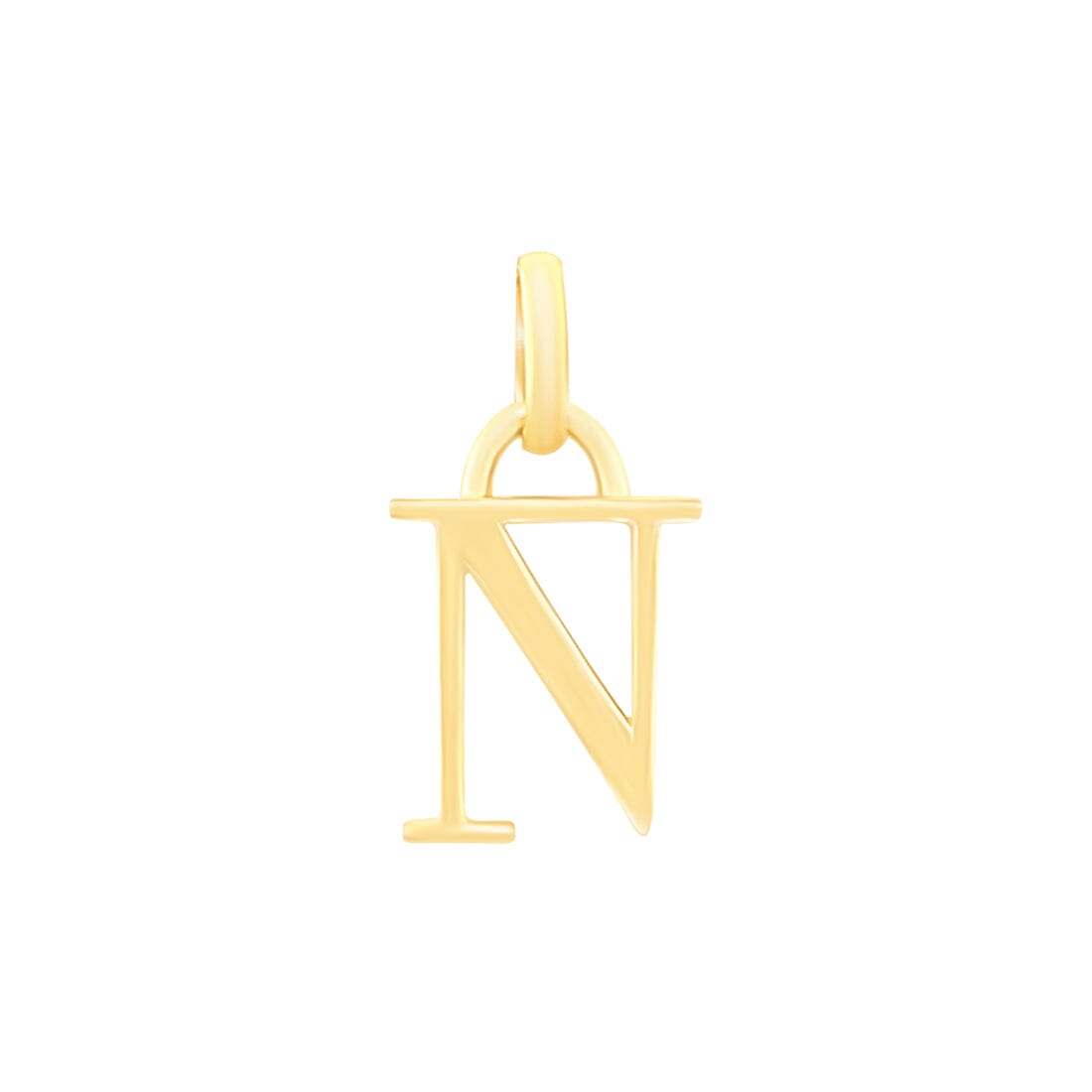 9ct Yellow Gold Block Initial Necklaces Bevilles N 