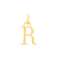 9ct Yellow Gold Block Initial Necklaces Bevilles R 