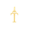 9ct Yellow Gold Block Initial Necklaces Bevilles T 