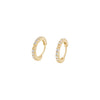 9ct Yellow Gold Huggie Style Earring with Cubic Zirconia Earrings Bevilles 