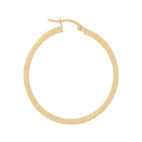 9ct Yellow Gold Diamond Cut Hoop Earrings 30mm Earrings Bevilles 