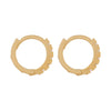 9ct Yellow Gold Hoop Earrings with Cubic Zirconia Earrings Bevilles 