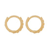 9ct Yellow Gold 9MM Hoop Earrings with Cubic Zirconia Earrings Bevilles 