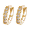 9ct Yellow Gold Hoop Earrings with Cubic Zirconia Earrings Bevilles 