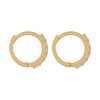 9ct Yellow Gold Hoop Earrings with Cubic Zirconia Earrings Bevilles 