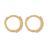 9ct Yellow Gold Hoop Earrings with Cubic Zirconia Earrings Bevilles 