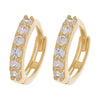 9ct Yellow Gold Hoop Earrings with Cubic Zirconia Earrings Bevilles 