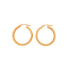 9ct Yellow Gold Thick Hoop Earrings Earrings Bevilles 