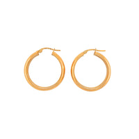 9ct Yellow Gold Thick Hoop Earrings Earrings Bevilles 