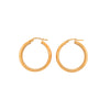 9ct Yellow Gold Thick Hoop Earrings Earrings Bevilles 