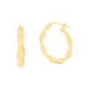 9ct Yellow Gold Twist Hoop Earrings Earrings Bevilles 