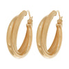 9ct Yellow Gold Double Hoop Earrings 15mm Earrings Bevilles 