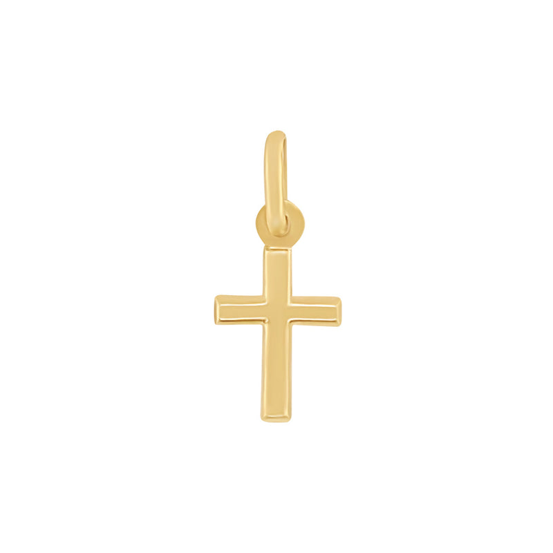 9ct Yellow Gold Plain Cross Charm Bangles Bevilles 