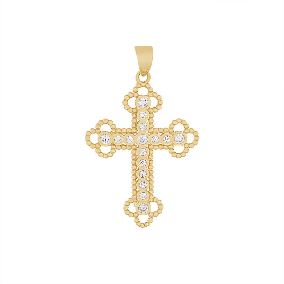 9ct Yellow Gold Fancy Cross Charm Necklaces Bevilles 