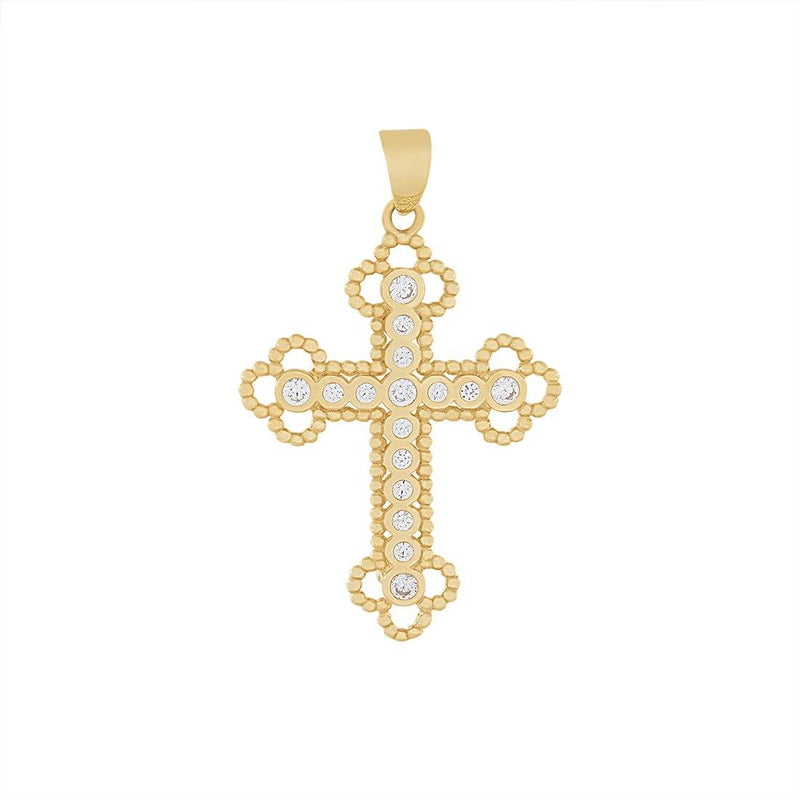 9ct Yellow Gold Fancy Cross Charm Necklaces Bevilles 