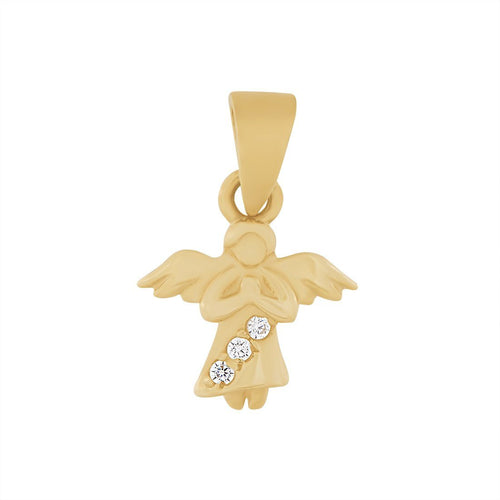 9ct Yellow Gold Angel Charm Necklaces Bevilles 