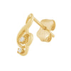 9ct Yellow Gold Treble Clef Stud Earrings Earrings Bevilles 