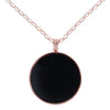 Bronzallure Black Onyx Big Disc Necklace Necklaces Bronzallure 