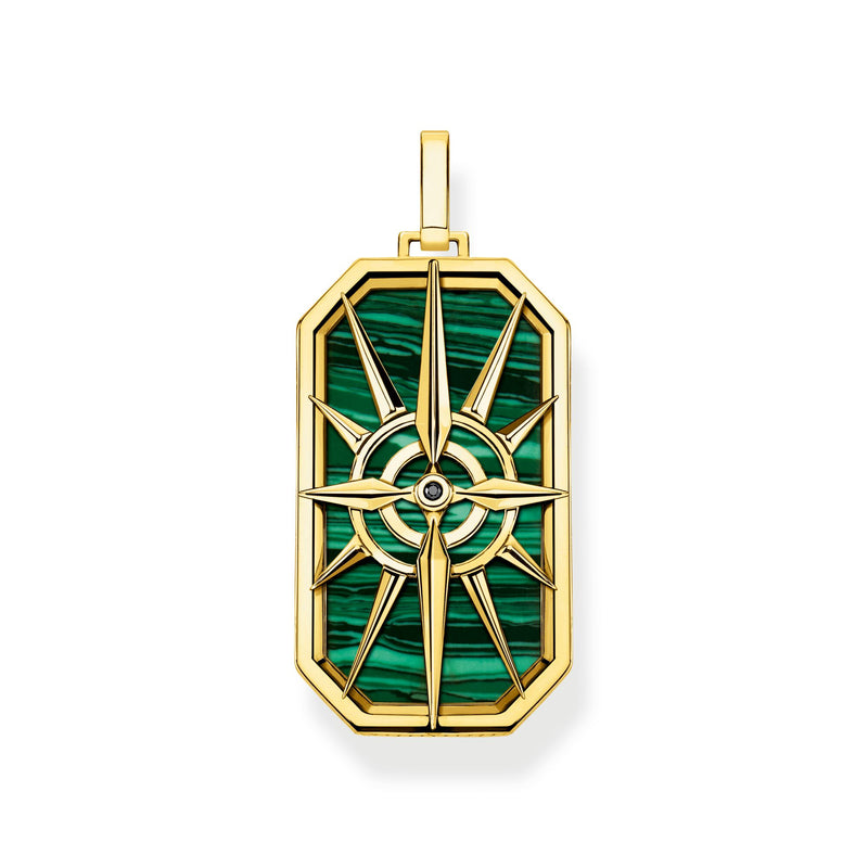 THOMAS SABO Pendant compass star green Pendant Thomas Sabo 