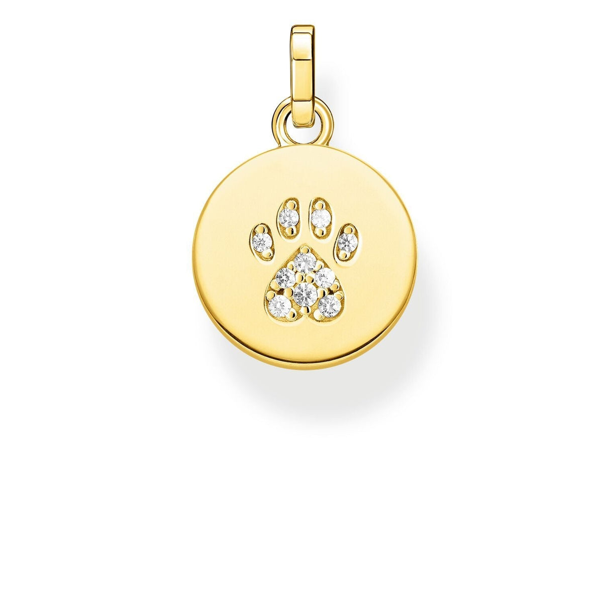 Thomas Sabo Pendant Disc Paw Cat Gold Pendant Thomas Sabo 