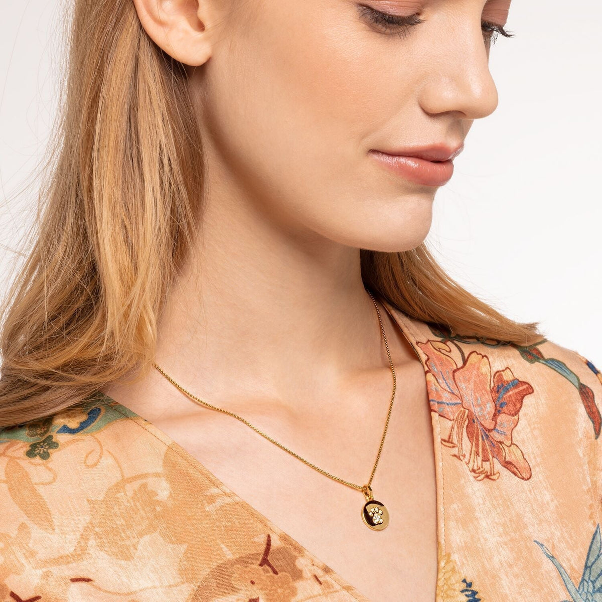 Thomas Sabo Pendant Disc Paw Cat Gold Pendant Thomas Sabo 