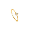 Ania Haie 14kt Gold Opal and White Sapphire Star Ring Rings Ania Haie 52 