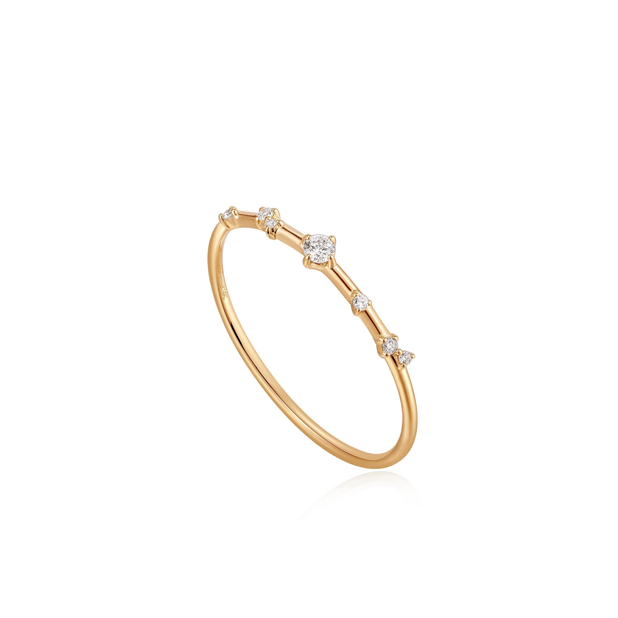 Ania Haie 14kt Gold Stargazer Natural Diamond Stardust Ring Rings Ania Haie 