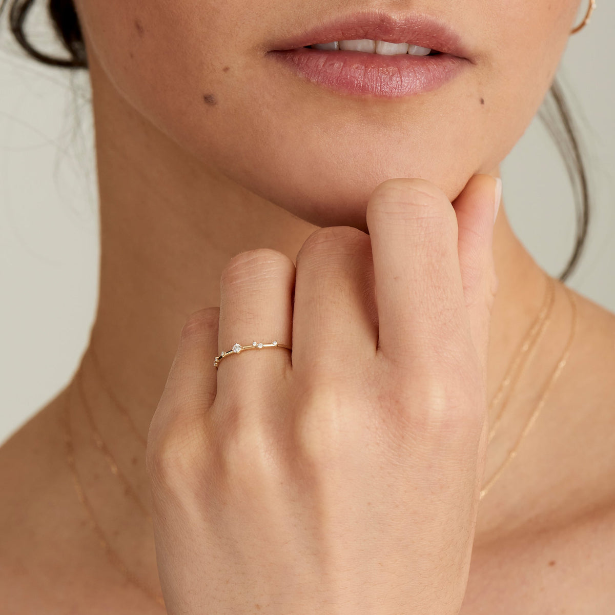 Ania Haie 14kt Gold Stargazer Natural Diamond Stardust Ring Rings Ania Haie 