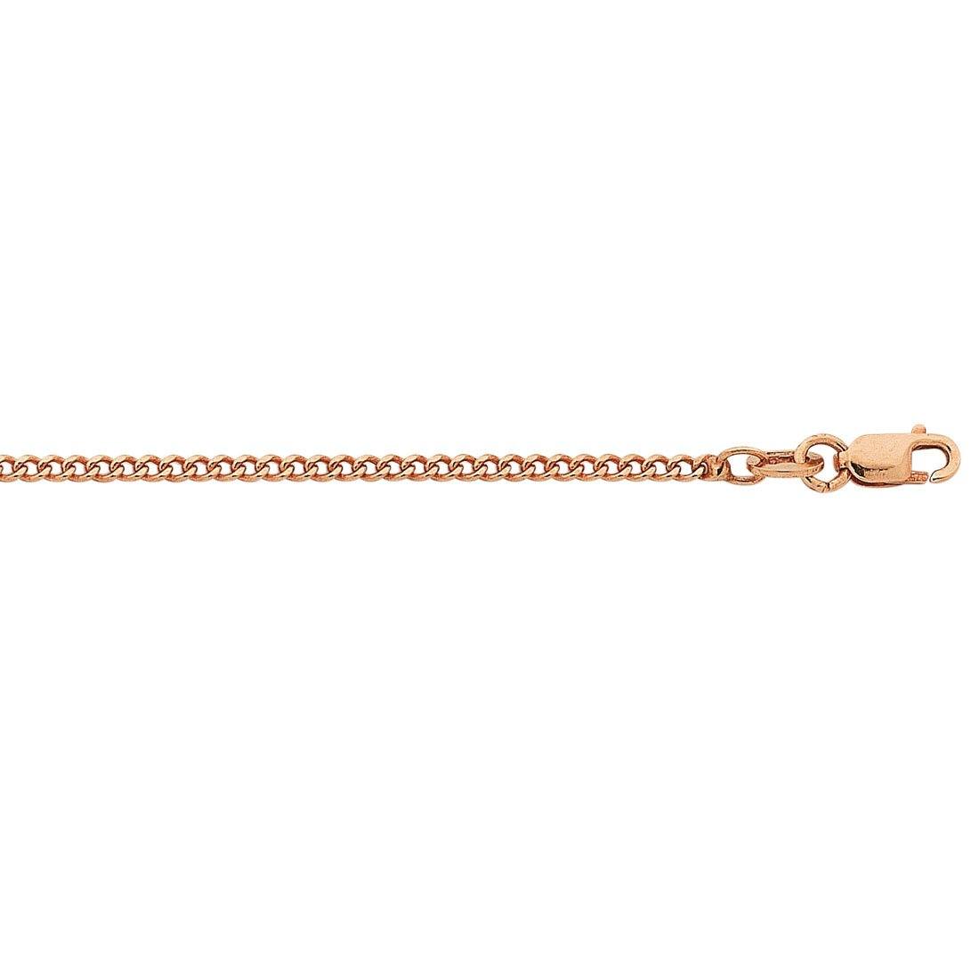 9ct Rose Gold Curb Chain Necklace 45cm Necklaces Bevilles 