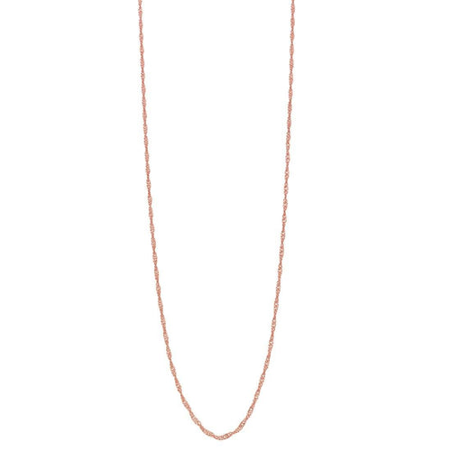 9ct Rose Gold Singapore Necklace 50cm Necklaces Bevilles 