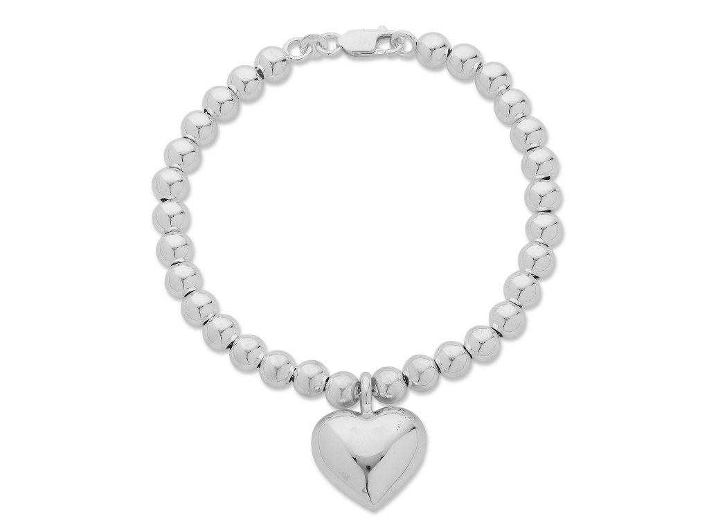 Sterling Silver Heart Shape Bracelet Bracelets Bevilles 