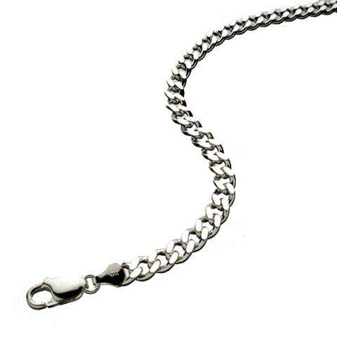 Sterling Silver Curb Chain Necklace 21cm Necklaces Bevilles 