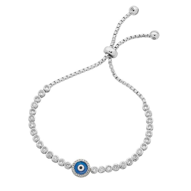 Sterling Silver Evil Eye Bracelet Bracelets Bevilles 