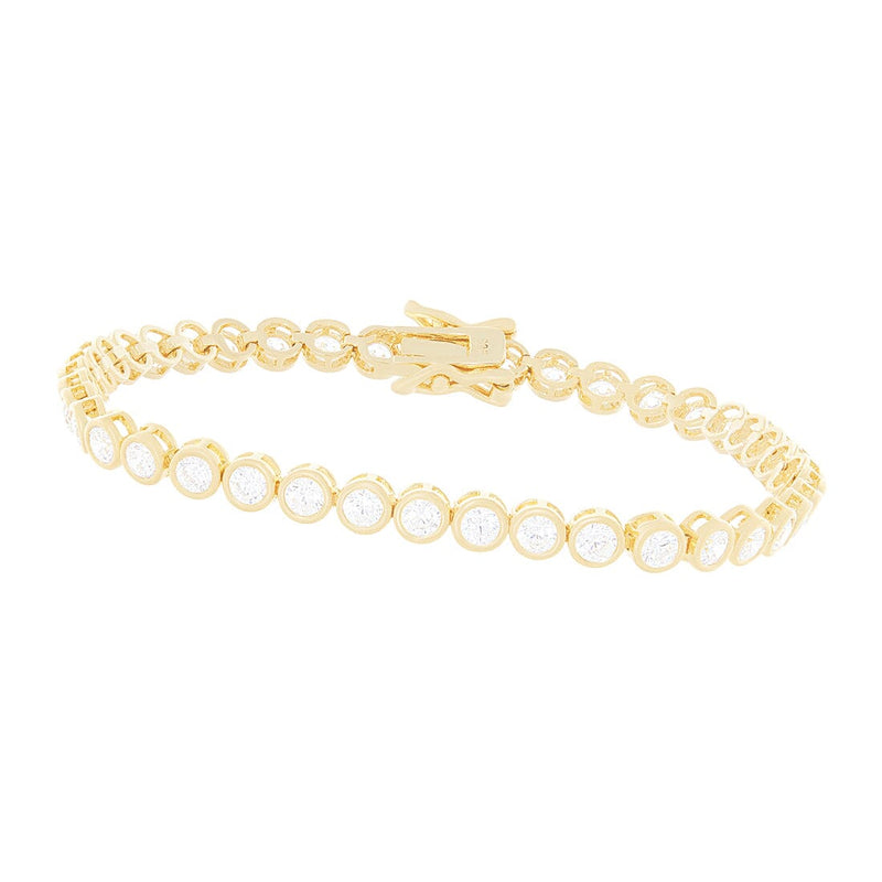 Yellow Sterling Silver 18cm Tennis Bracelet Bracelets Bevilles 