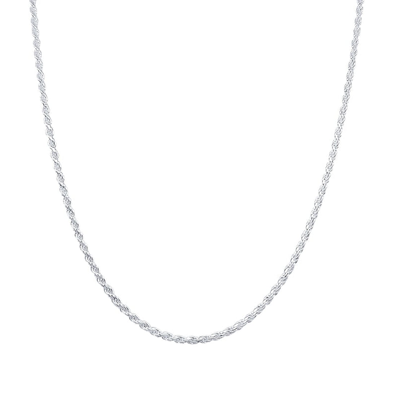 Sterling Silver Rope Chain Necklace Necklaces Bevilles 