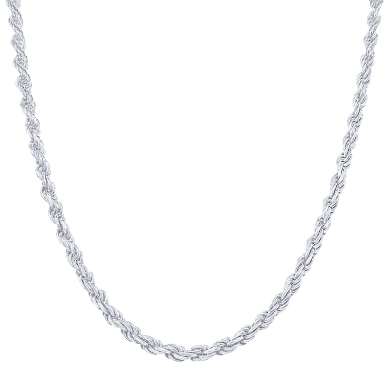 Sterling Silver Rope Chain Necklace Necklaces Bevilles 