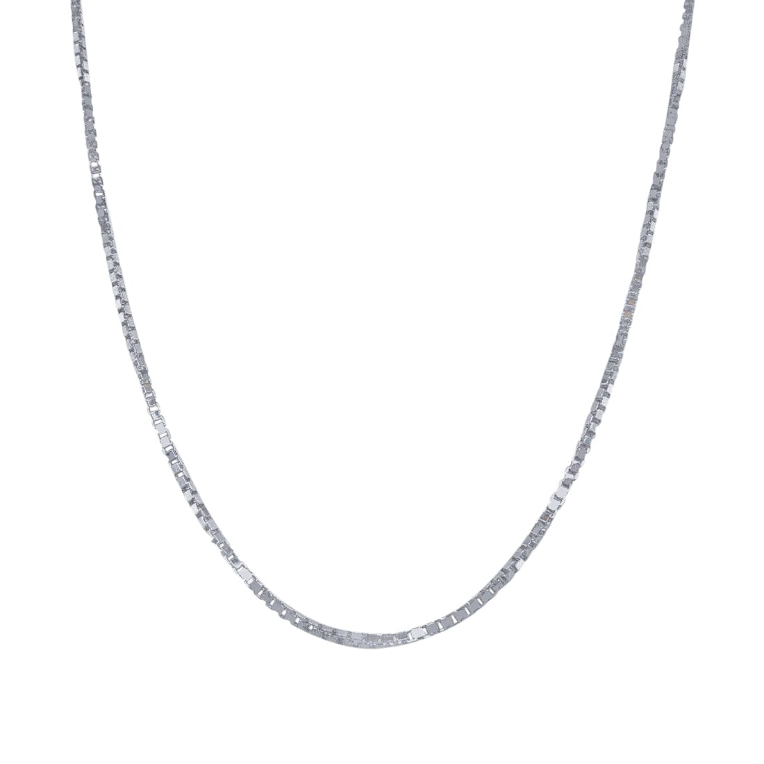 45cm Box Chain Necklace in Sterling Silver Necklaces Bevilles 