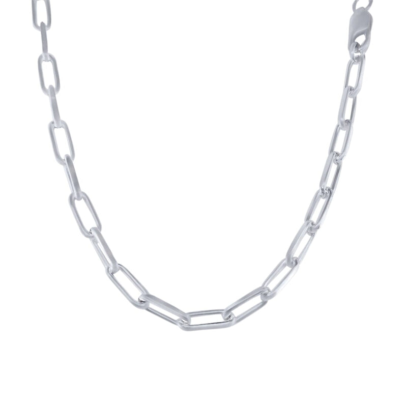 50cm Paperclip Chain Necklace in Sterling Silver Necklaces Bevilles 